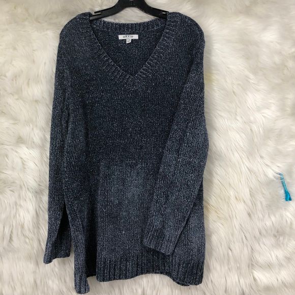 Orvis Super Soft & Cozy 2 Toned Blue/Grey Pullover Sweater, Loungewear SZ XL - Picture 2 of 6